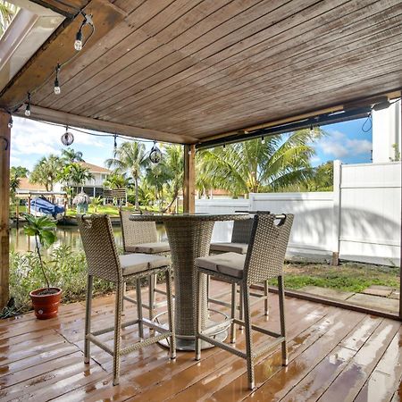 Canal Side Retreat With Dock, By Hollywood Boardwalk Fort Lauderdale Extérieur photo